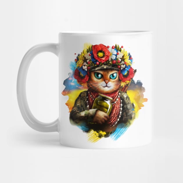 Ukrainian cat soldier by Marysha_art